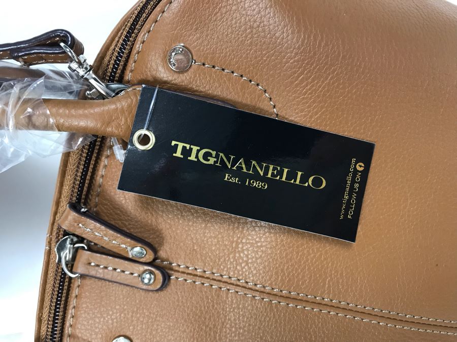 New Tignanello Leather Handbag In Brown [Photo 3]