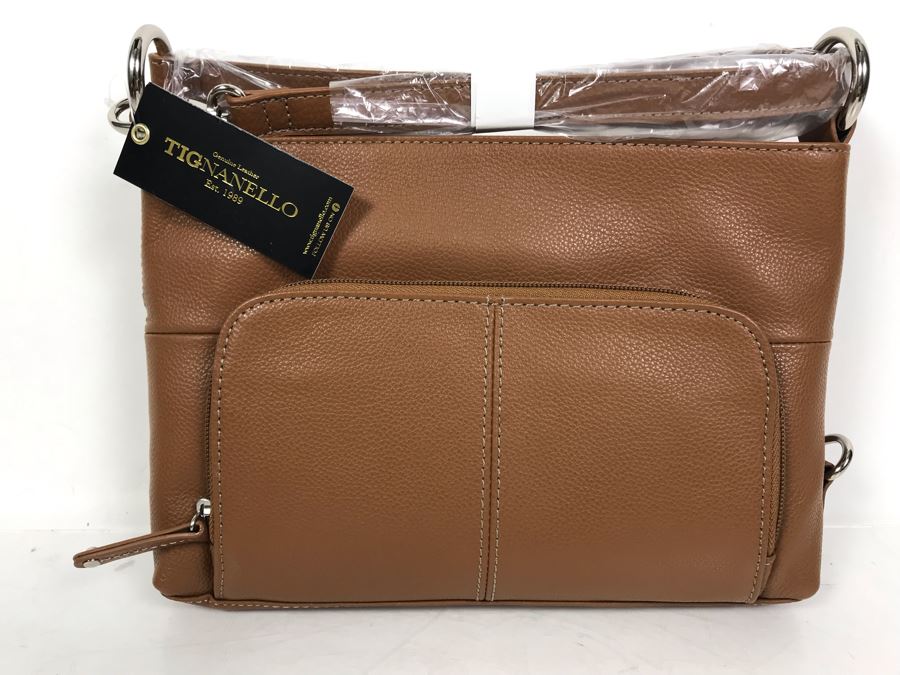 New Tignanello Leather Handbag In Brown [Photo 1]