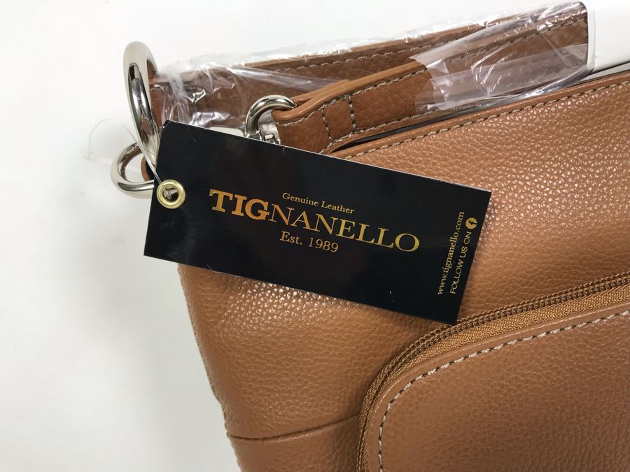 New Tignanello Leather Handbag In Brown [Photo 3]