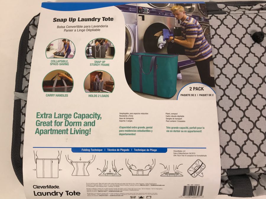 New Snap Up Laundry Tote Hamper [Photo 4]