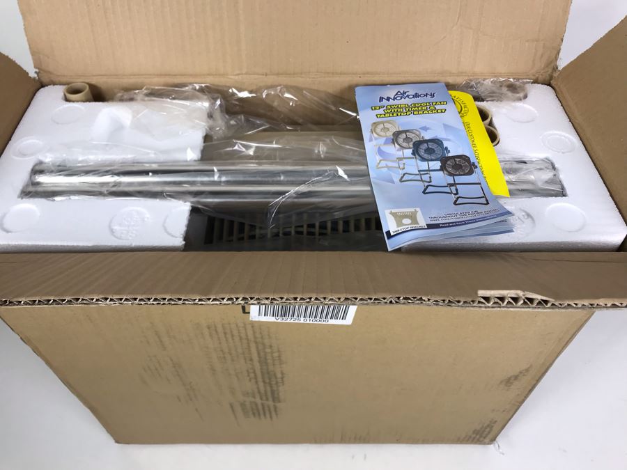 New Air Innovations 12in Swirl Cool Stand Fan With Timer In Beige