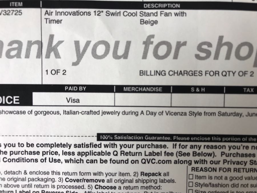 New Air Innovations 12in Swirl Cool Stand Fan With Timer In Beige [Photo 5]