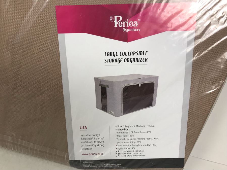 New Two-Pack Of Periea Organisers Large Collapsible Storage Containers [Photo 2]