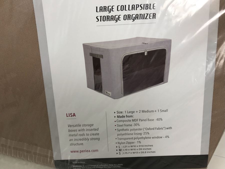 New Two-Pack Of Periea Organisers Large Collapsible Storage Containers [Photo 3]