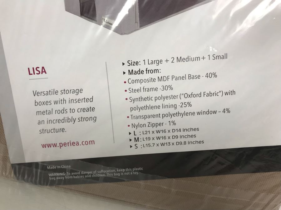 New Two-Pack Of Periea Organisers Large Collapsible Storage Containers [Photo 4]