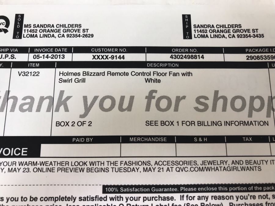 New Holmes Blizzard Remote Control Floor Fan With Swirl Grill In White [Photo 4]