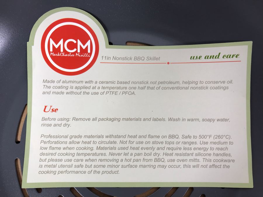 New MCM Mark Charles Misilli 11in Nonstick BBQ Skillet [Photo 2]