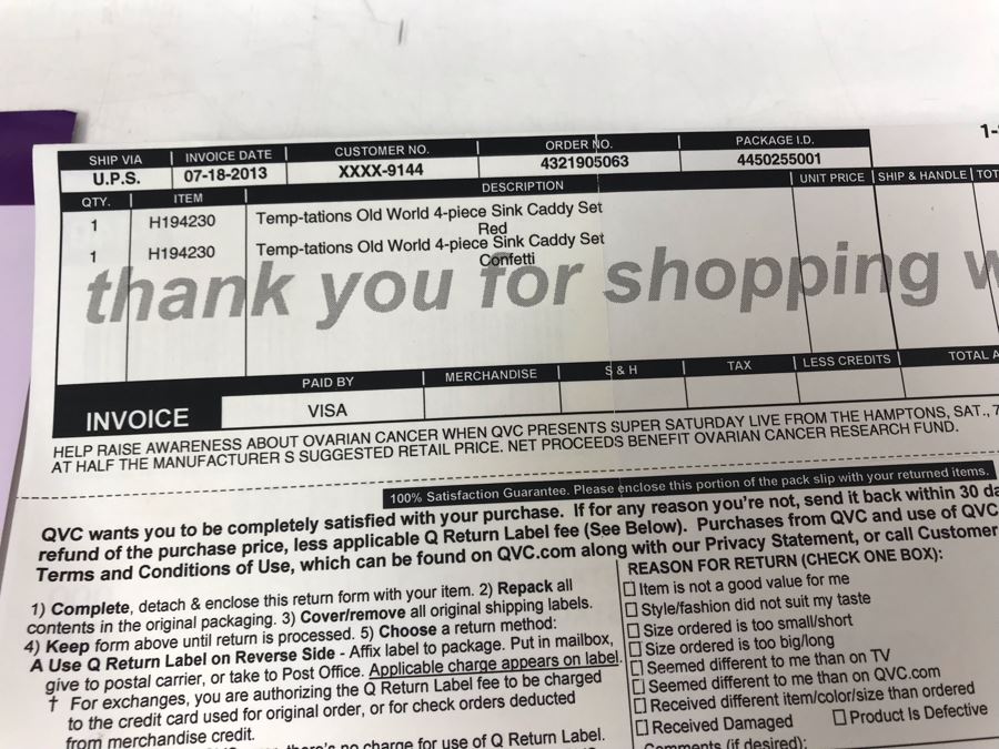 New Temptations By Tara Tesher  - Pair Of Old World 4-Piece Sink Caddy Sets In Red And Confetti (8 Pieces Total) [Photo 6]