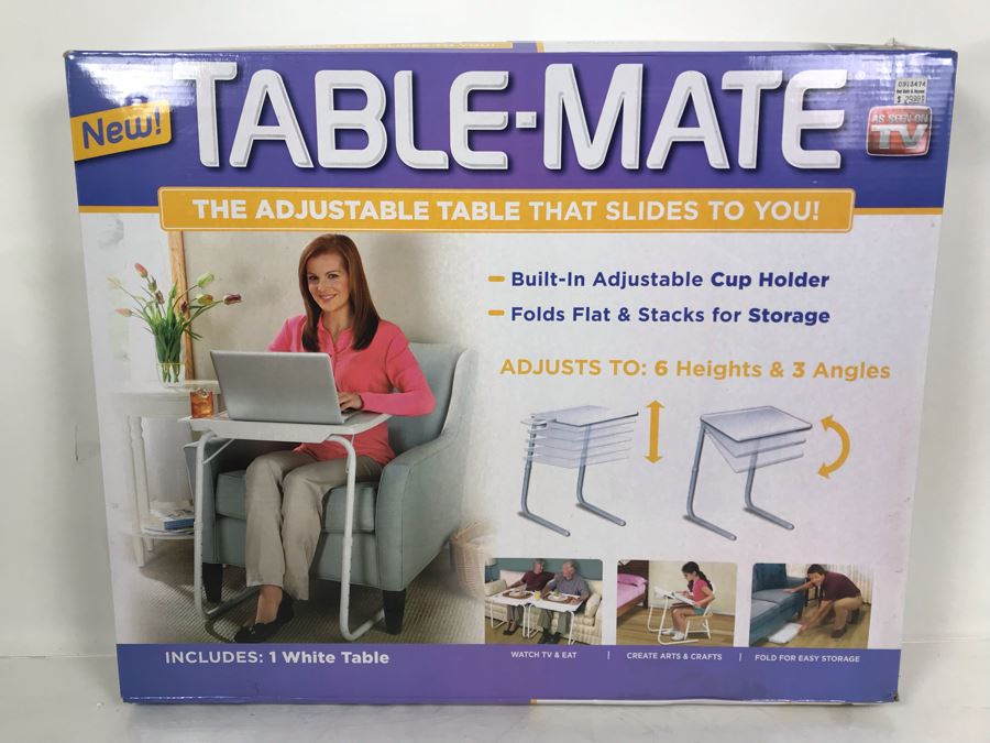 New Table-Mate Adjustable Table In White [Photo 1]
