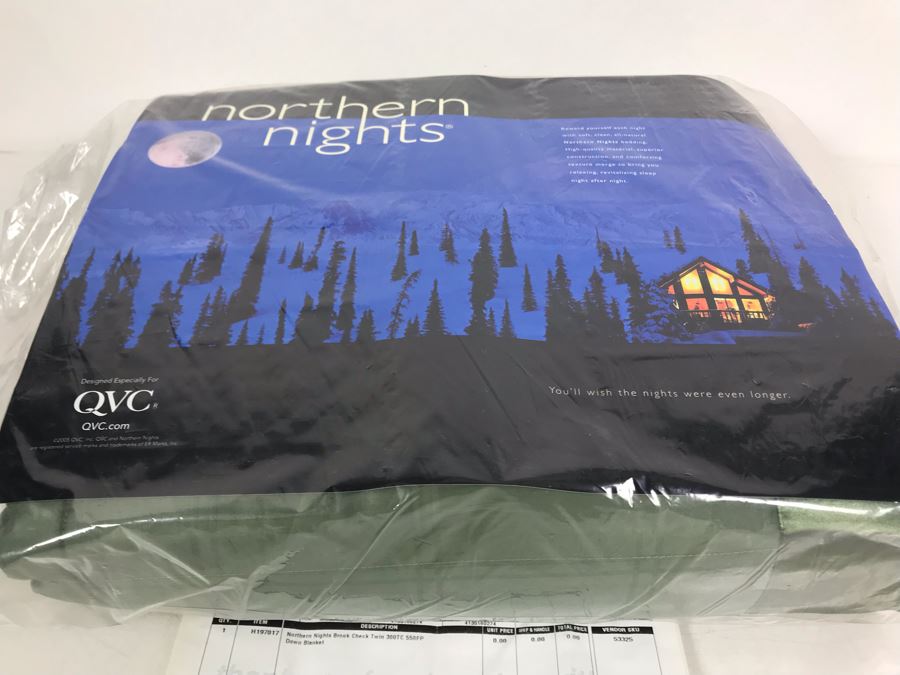 New Northern Lights Brook Check Twin Down Blanket [Photo 2]