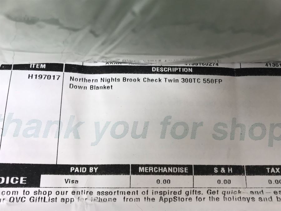 New Northern Lights Brook Check Twin Down Blanket [Photo 3]