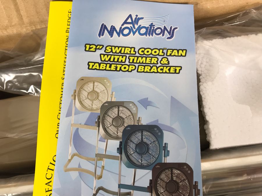 New Air Innovations 12' Swirl Cool Stand Fan With Timer In Beige [Photo 3]