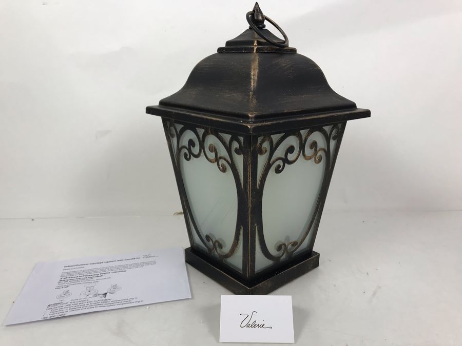 New Indoor / Outdoor Carriage Lantern Battery Powered With Candle By ...