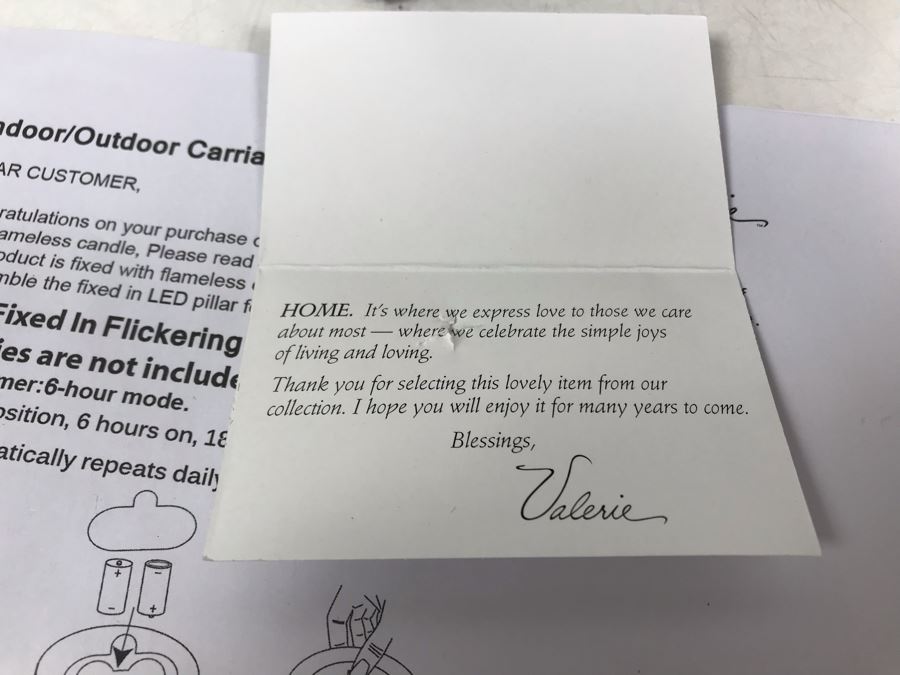 New Indoor / Outdoor Carriage Lantern Battery Powered With Candle By Valerie [Photo 8]