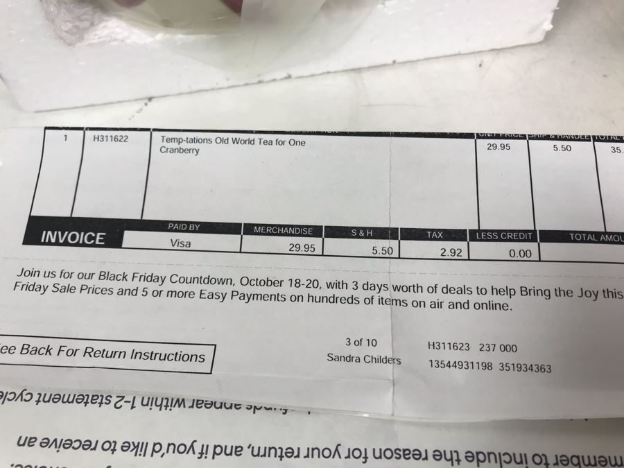 New Temptations By Tara Tesher - Old World Embellished Oval 3qt Baker With Lid And Tea For One Set [Photo 8]