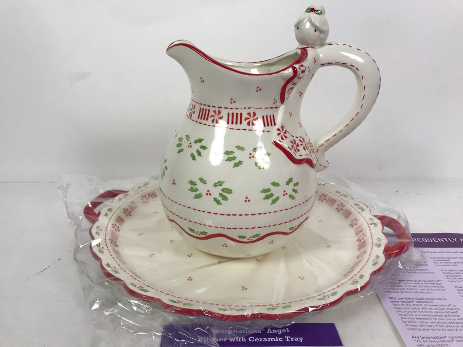 New Temptations By Tara Tesher - Angel Pitcher With Ceramic Tray [Photo 2]