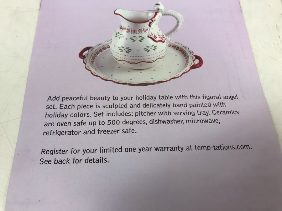 New Temptations By Tara Tesher - Angel Pitcher With Ceramic Tray [Photo 6]