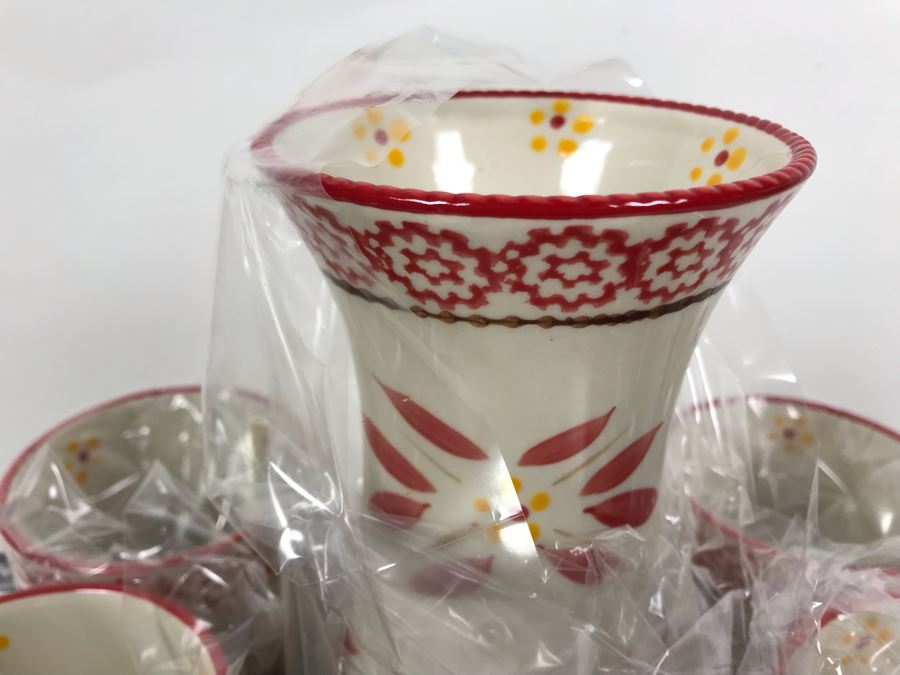 New Set Of Temptations By Tara Tesher - Four Cups With Carafe And Metal Carrier [Photo 3]