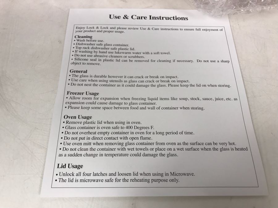 Five New Lock & Lock GLASS Containers [Photo 6]