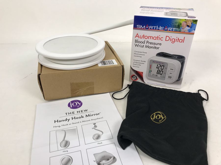 New Joy Mangano Handy Hook Mirror And New Automatic Digital Blood Pressure Wrist Monitor