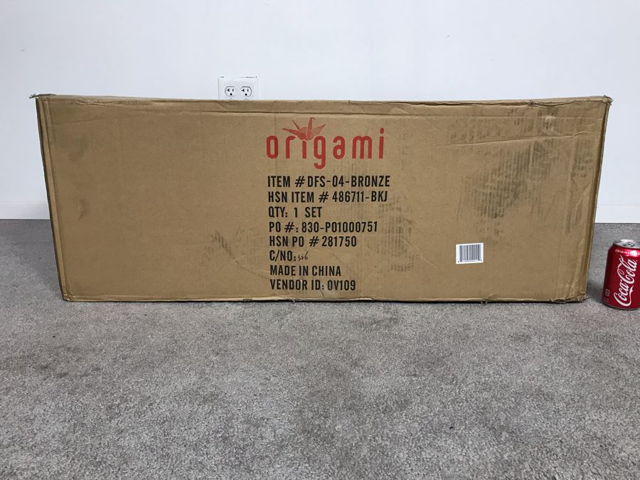 New Origami 4 Tier Drawer Cart With Wood Shelf DFS-04-Bronze [Photo 2]