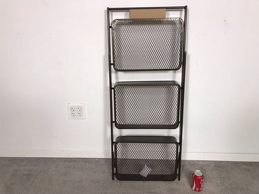 New Metal 3-Tier Collapsible Shelf With Casters (Probably Origami) [Photo 3]