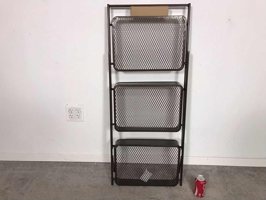 New Metal 3-Tier Collapsible Shelf With Casters (Probably Origami) [Photo 4]