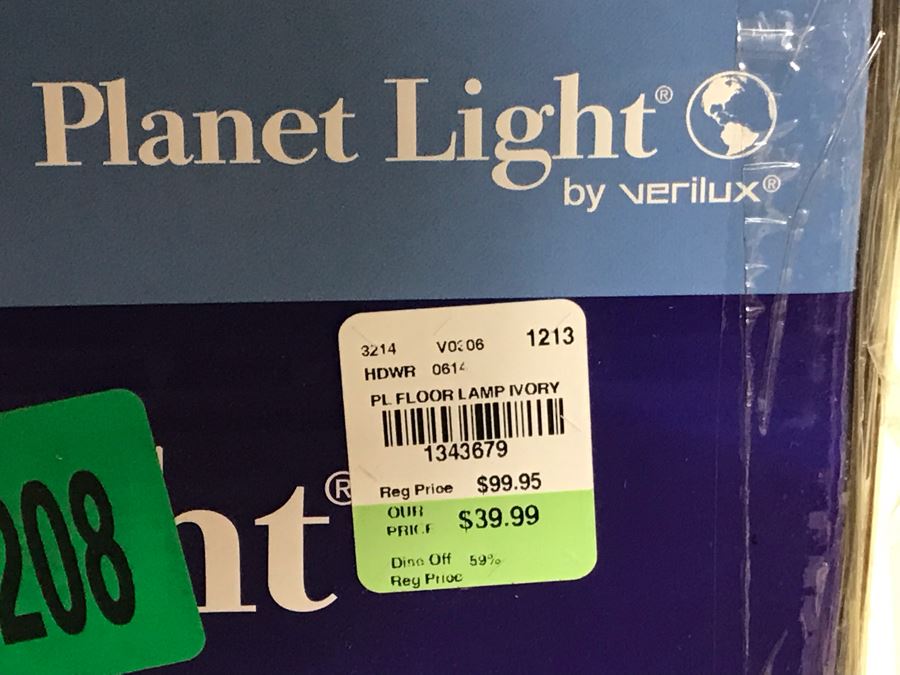 New Planet Light By Verilux Floor Lamp In Ivory Retails $99 [Photo 3]