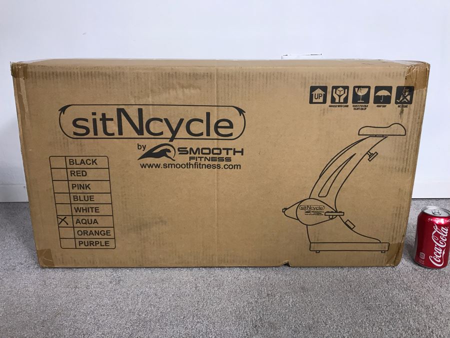 New Sit N Cycle Deluxe XL Low Resistance Exercise Bike Trainer In Aqua Retails $144