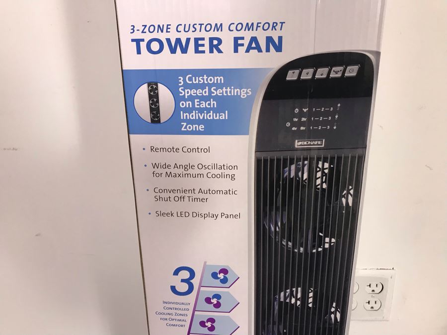 New Bionaire 3-Zone Custom Comfort Tower Fan