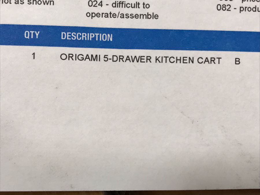 New Origami 5 Drawer Kitchen Cart   37883 258c 