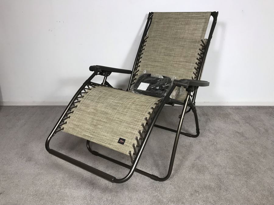 New Bliss Hammocks XL Gravity Free Recliner With Tray And Canopy In Sand [Photo 5]