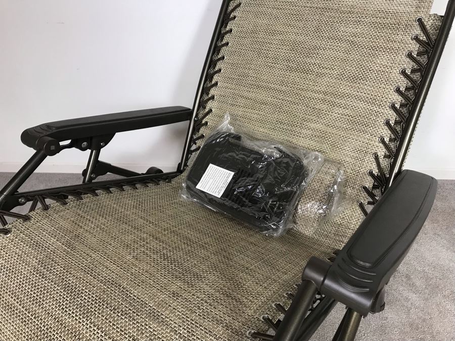 New Bliss Hammocks XL Gravity Free Recliner With Tray And Canopy In Sand [Photo 8]