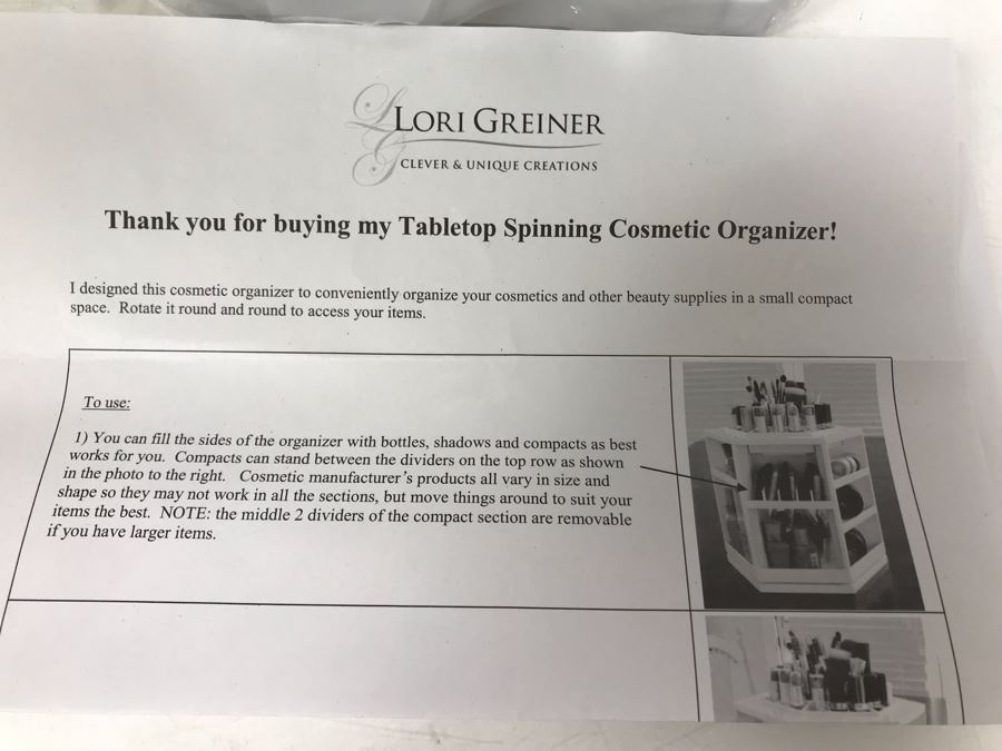 New Lori Greiner Tabletop Spinning Cosmetic Organizer [Photo 3]