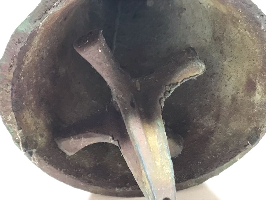 Original Mid-Century Paolo Soleri Italian-American Architect Signed Sculptural Bronze Wind Chime Wind-Bells Windbell 41L [Photo 9]