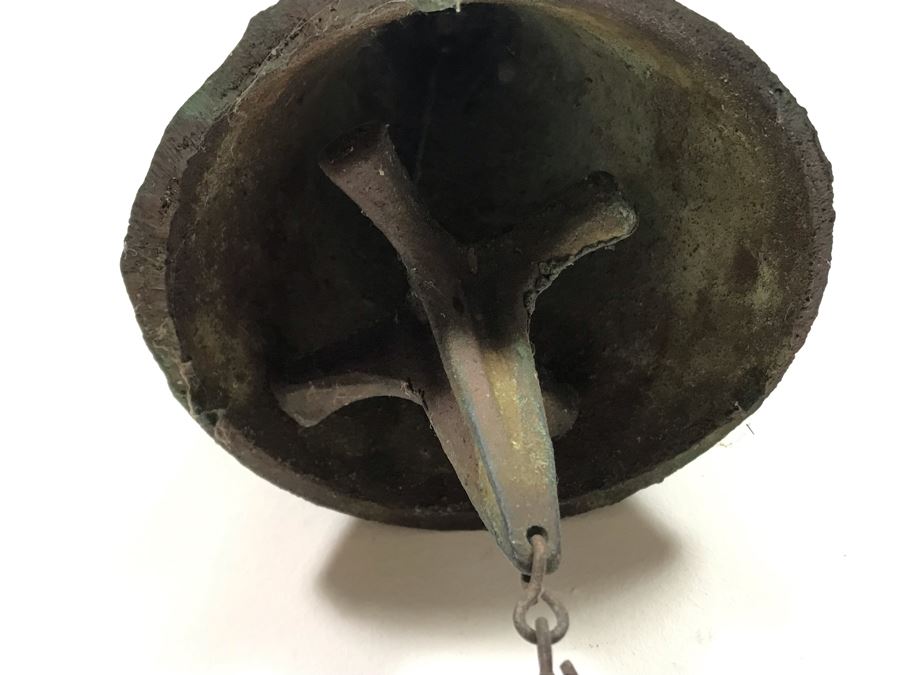 Original Mid-Century Paolo Soleri Italian-American Architect Signed Sculptural Bronze Wind Chime Wind-Bells Windbell 41L [Photo 8]