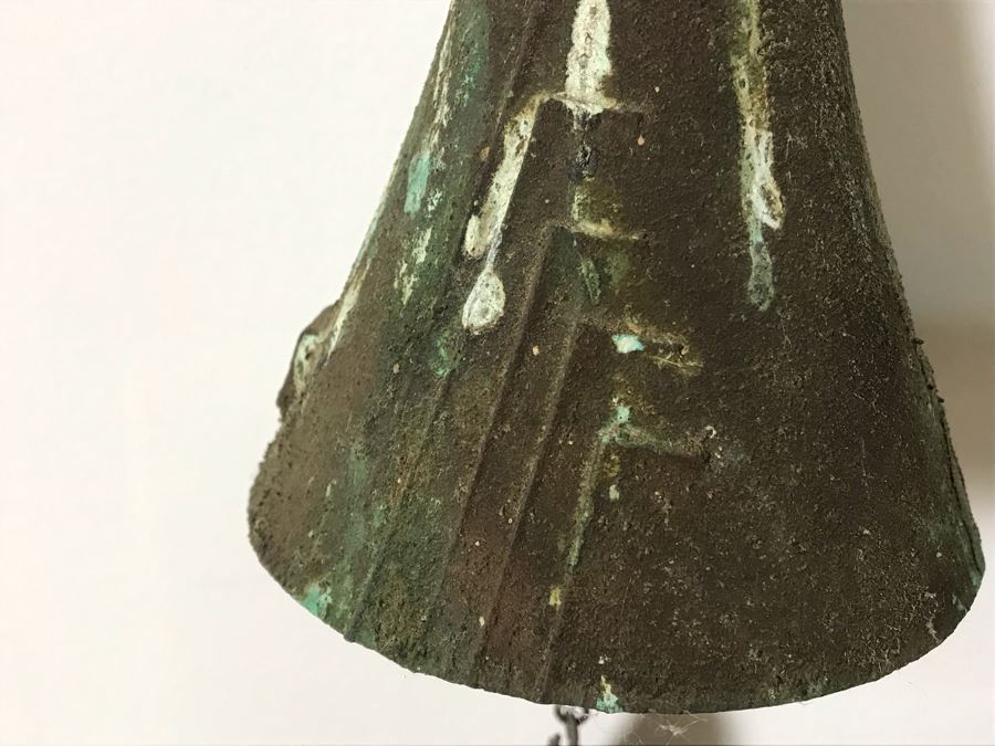 Original Mid-Century Paolo Soleri Italian-American Architect Signed Sculptural Bronze Wind Chime Wind-Bells Windbell 41L [Photo 7]