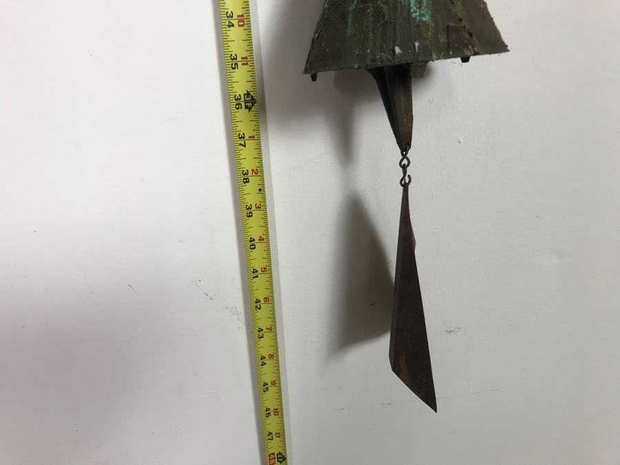 Original Mid-Century Paolo Soleri Italian-American Architect Signed Sculptural Bronze Wind Chime Wind-Bells Windbell 41L [Photo 10]