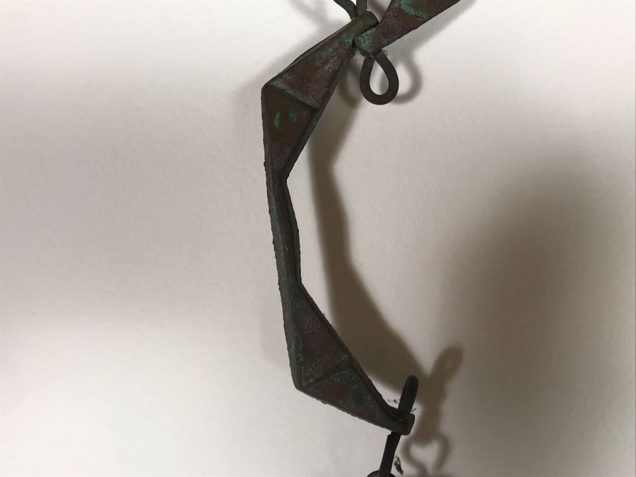 Original Mid-Century Paolo Soleri Italian-American Architect Signed Sculptural Bronze Wind Chime Wind-Bells Windbell 22L [Photo 10]