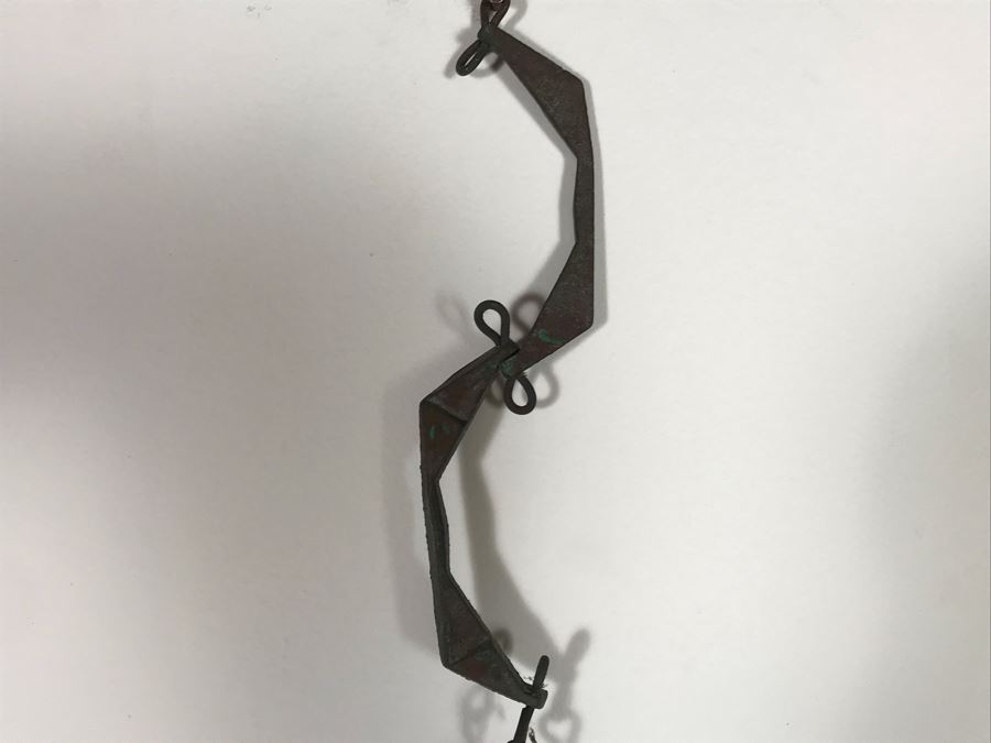 Original Mid-Century Paolo Soleri Italian-American Architect Signed Sculptural Bronze Wind Chime Wind-Bells Windbell 22L [Photo 9]