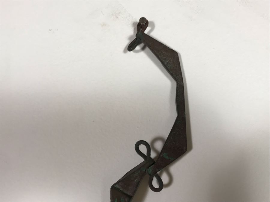 Original Mid-Century Paolo Soleri Italian-American Architect Signed Sculptural Bronze Wind Chime Wind-Bells Windbell 22L [Photo 11]