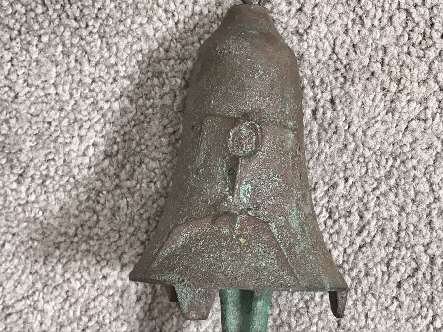 Original Mid-Century Paolo Soleri Italian-American Architect Signed Sculptural Bronze Wind Chime Wind-Bells Windbell 22L [Photo 19]