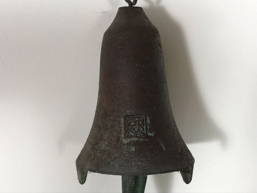 Original Mid-Century Paolo Soleri Italian-American Architect Signed Sculptural Bronze Wind Chime Wind-Bells Windbell 22L [Photo 5]