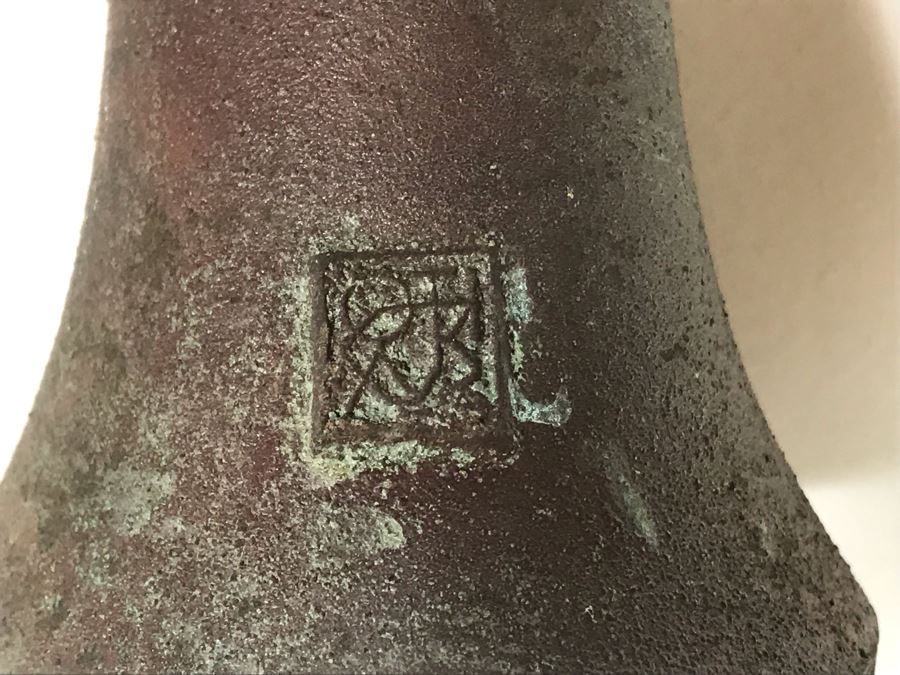 Original Mid-Century Paolo Soleri Italian-American Architect Signed Sculptural Bronze Wind Chime Wind-Bells Windbell 22L [Photo 6]