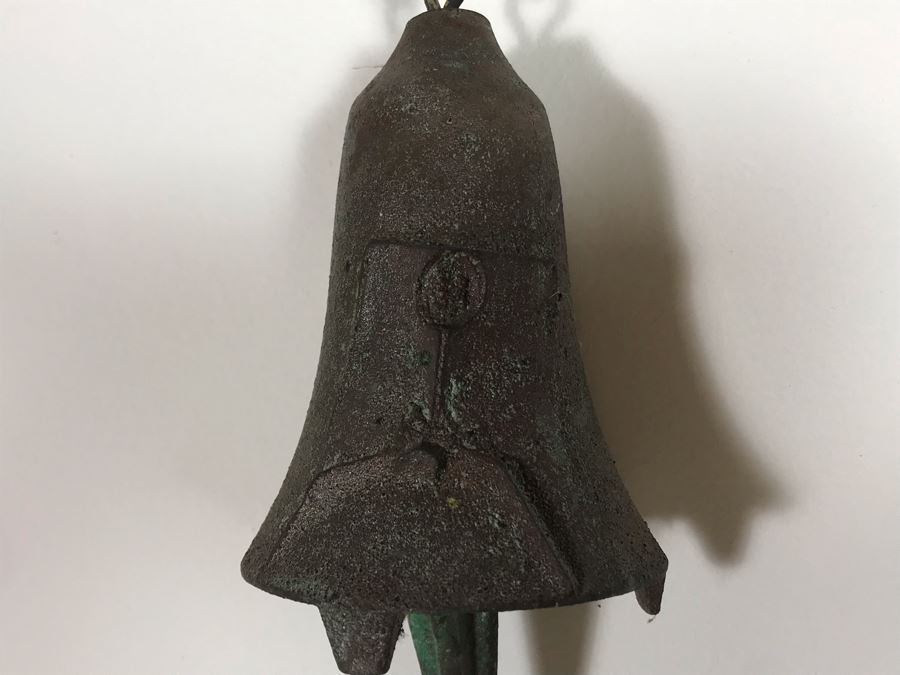 Original Mid-Century Paolo Soleri Italian-American Architect Signed Sculptural Bronze Wind Chime Wind-Bells Windbell 22L [Photo 15]