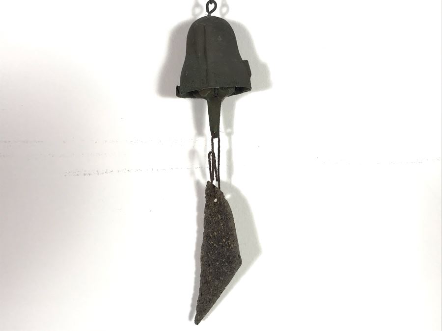 Original Mid-Century Paolo Soleri Italian-American Architect Signed Sculptural Bronze Wind Chime Wind-Bells Windbell 22L [Photo 5]