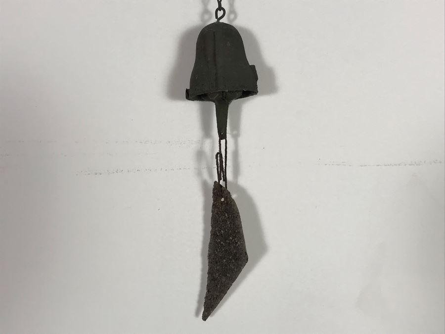 Original Mid-Century Paolo Soleri Italian-American Architect Signed Sculptural Bronze Wind Chime Wind-Bells Windbell 22L [Photo 4]