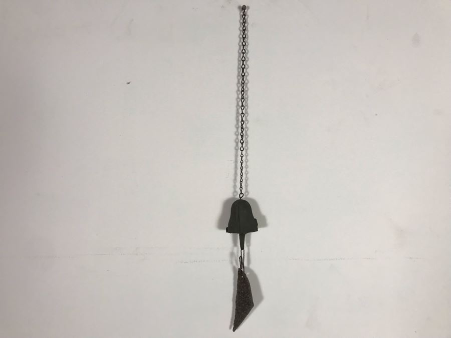 Original Mid-Century Paolo Soleri Italian-American Architect Signed Sculptural Bronze Wind Chime Wind-Bells Windbell 22L [Photo 3]