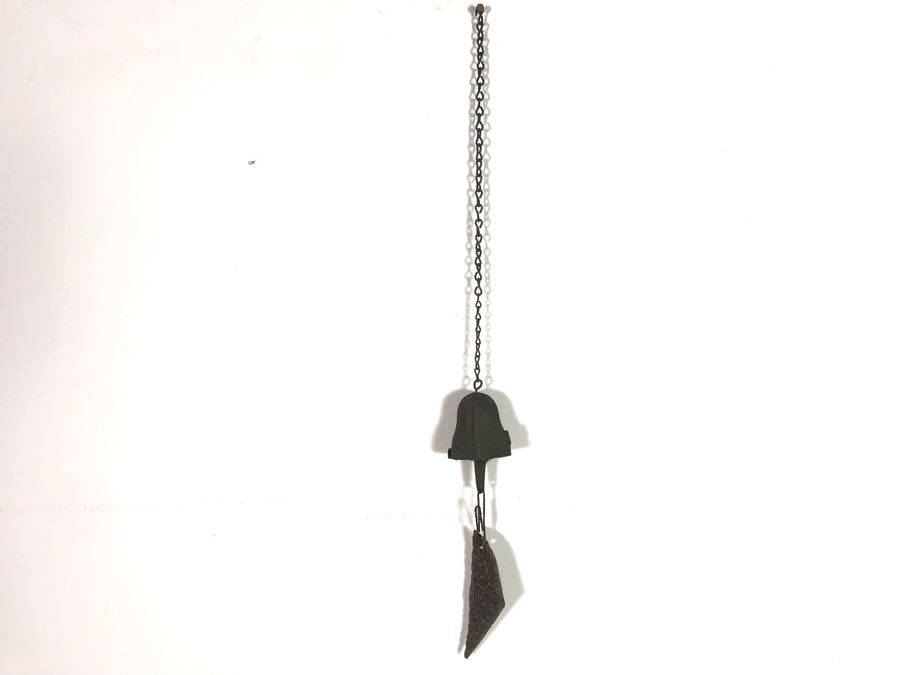 Original Mid-Century Paolo Soleri Italian-American Architect Signed Sculptural Bronze Wind Chime Wind-Bells Windbell 22L [Photo 2]