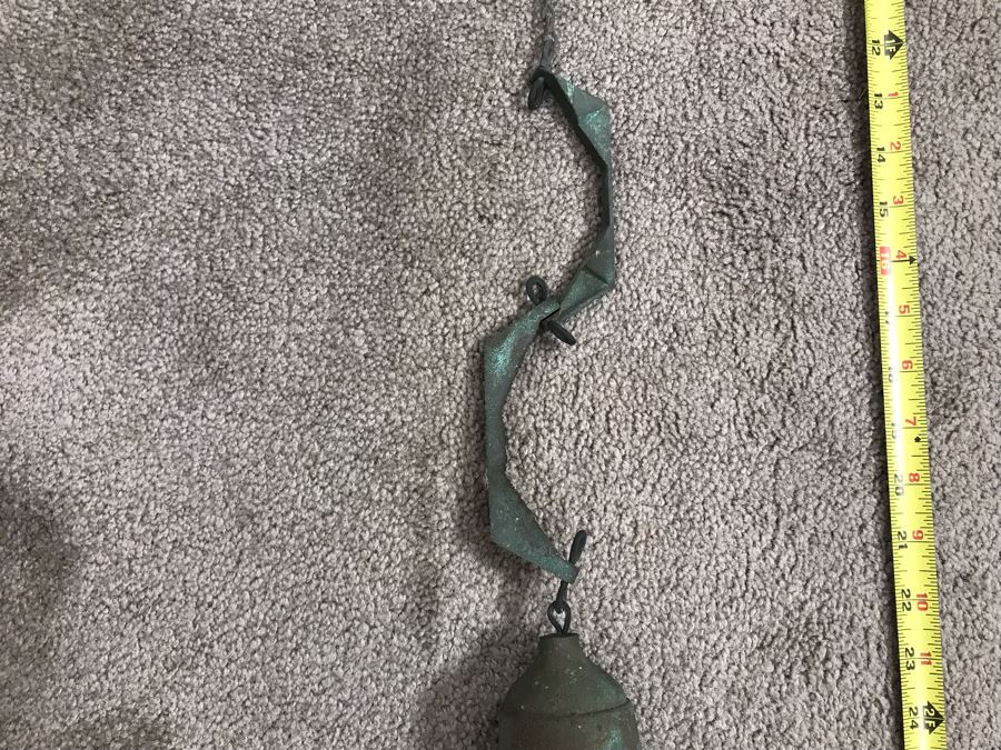 Original Mid-Century Paolo Soleri Italian-American Architect Signed Sculptural Bronze Wind Chime Wind-Bells Windbell 34L [Photo 14]